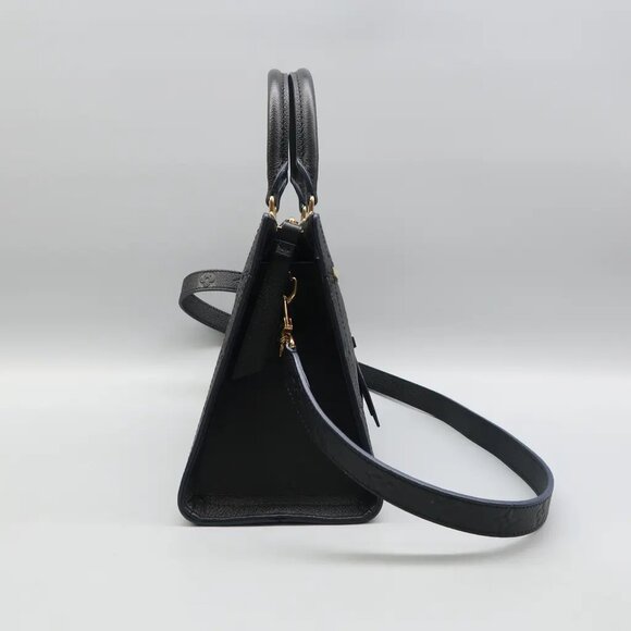 100% Authentic Louis Vuitton Sully Black Monogram Leather Satchel - Picture 4 of 12